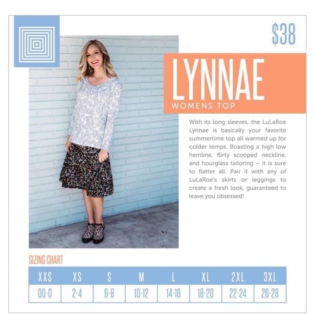Lularoe, Lynnae Long Sleeve Top, Mint and Pink Stripes, Size Medium, NWT - Picture 6 of 7